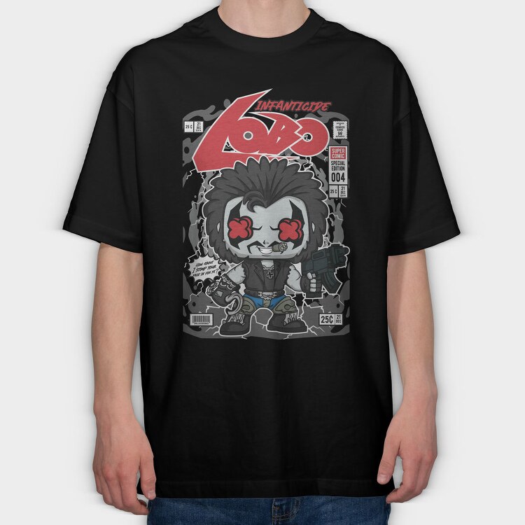 Lobo, Tricou Oversize Barbati (Unisex)