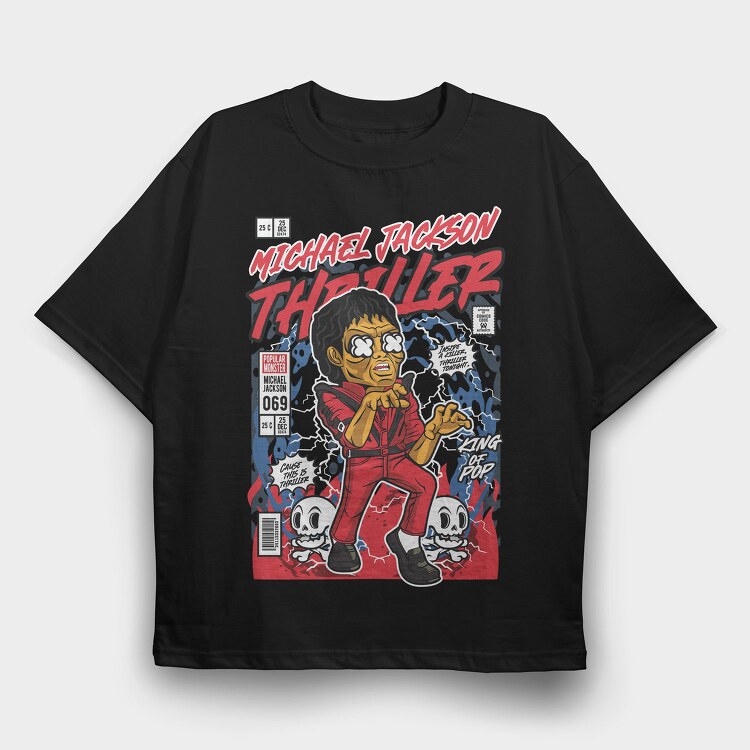 Michael Jackson Thriller, Tricou Oversize Barbati (Unisex)