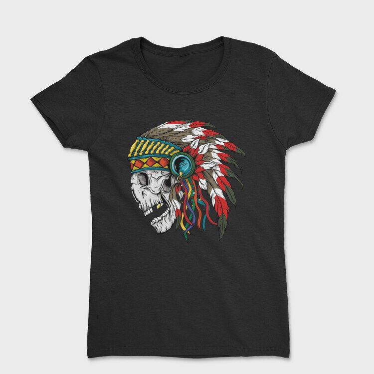 Skull Chief Feathers, Tricou Femei
