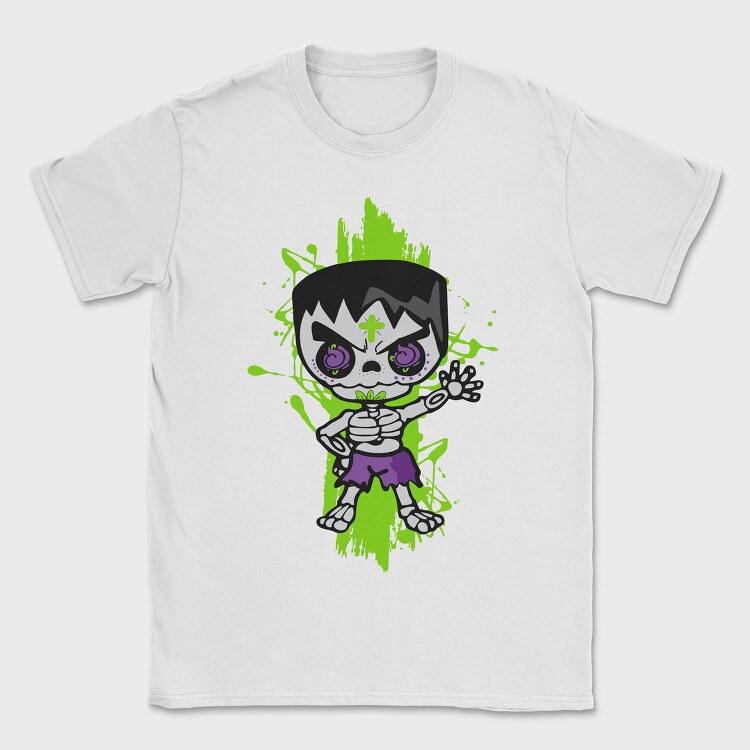 Skull Punk Splash, Tricou Barbati (Unisex)