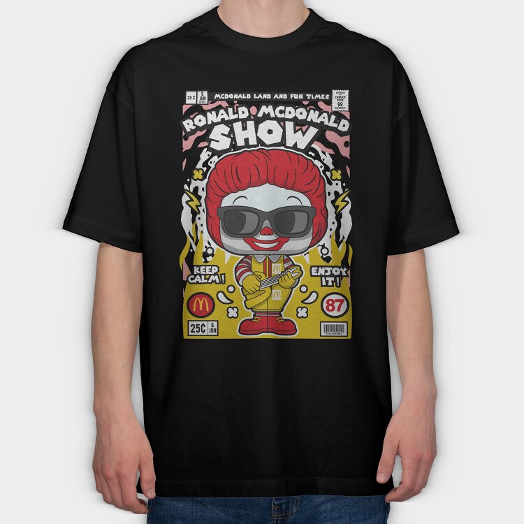 Ronald Mcdonald, Tricou Oversize Barbati (Unisex)