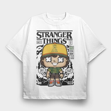 Stranger Things Dustin, Tricou Oversize Barbati (Unisex)