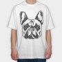 French Bulldog, Tricou Oversize Barbati (Unisex)