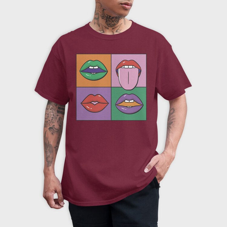 Pop Lips, Tricou Barbati (Unisex)