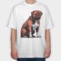Bordeaux Mastiff Dog, Tricou Oversize Barbati (Unisex)
