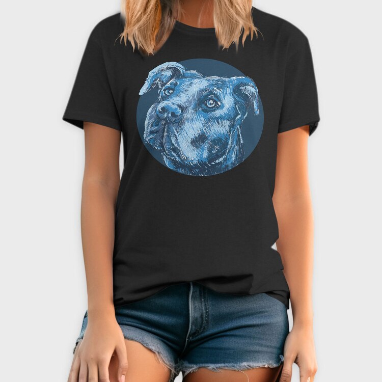 Portrait Pitbull, Tricou Barbati (Unisex)