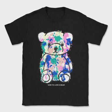 Color Splash Bear, Tricou Barbati (Unisex)