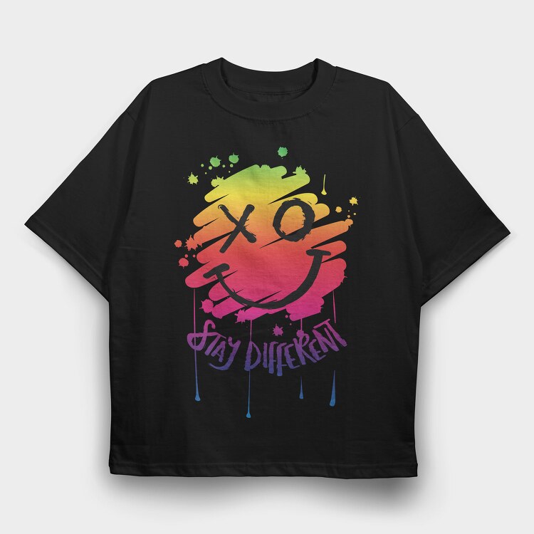 Color Splash Vibe, Tricou Oversize Barbati (Unisex)