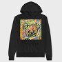 Colorful Chaos Vibes, Hanorac Oversize Barbati (Unisex)