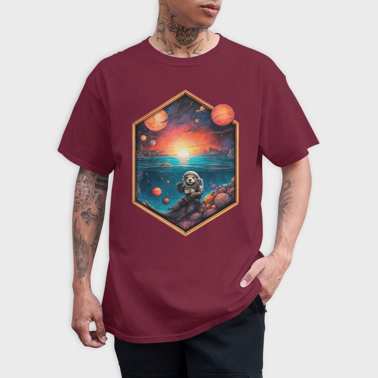 Otter Astronaut, Tricou Barbati (Unisex)