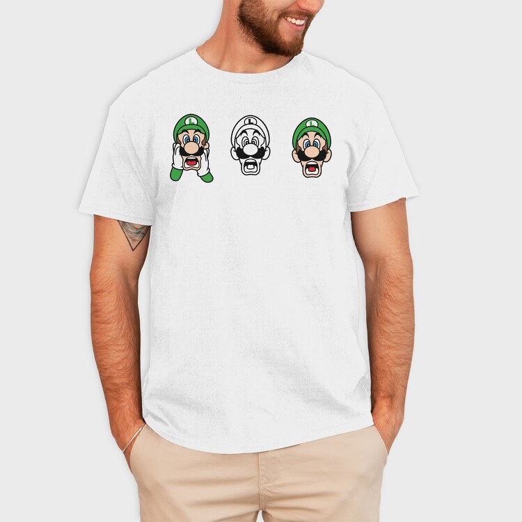 Luigi Scream 1 2, Tricou Barbati (Unisex)
