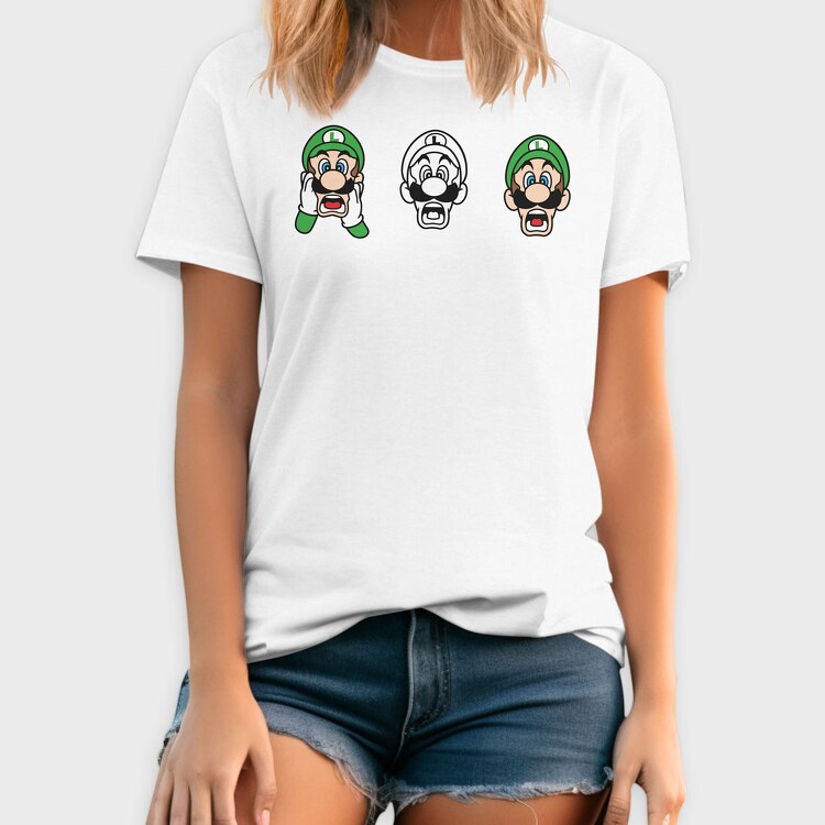 Luigi Scream 1 2, Tricou Barbati (Unisex)