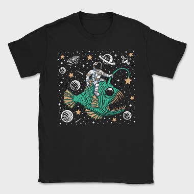 Astronaut Fish Space Ride, Tricou Barbati (Unisex)