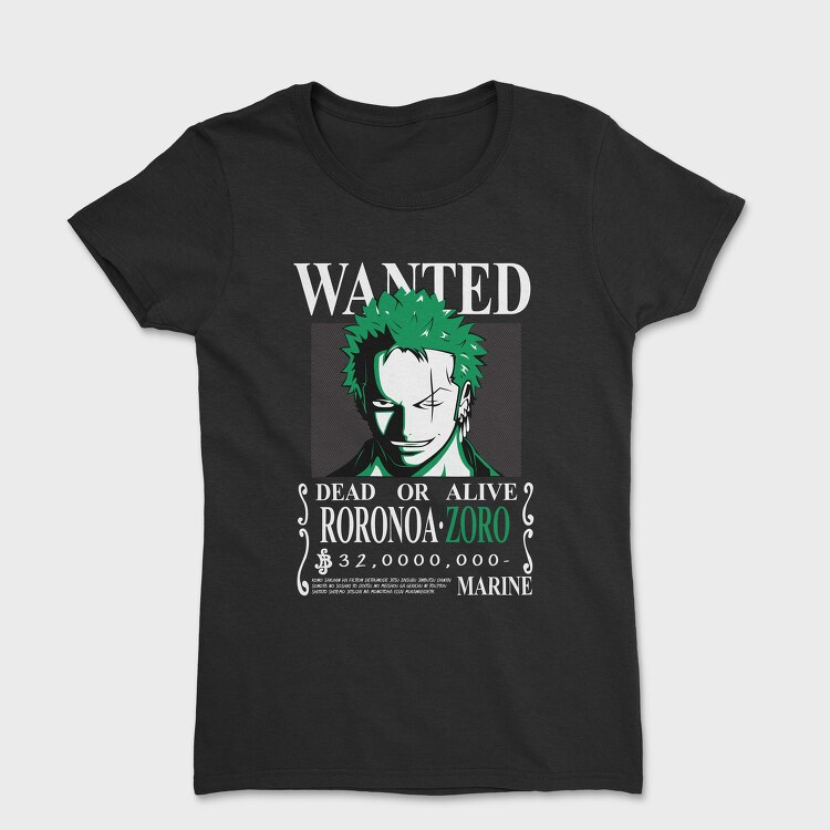 Zoro Green Grin, Tricou Femei