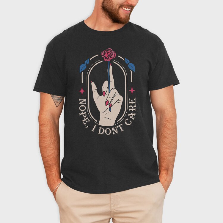 Nope I Dont Care, Tricou Barbati (Unisex)