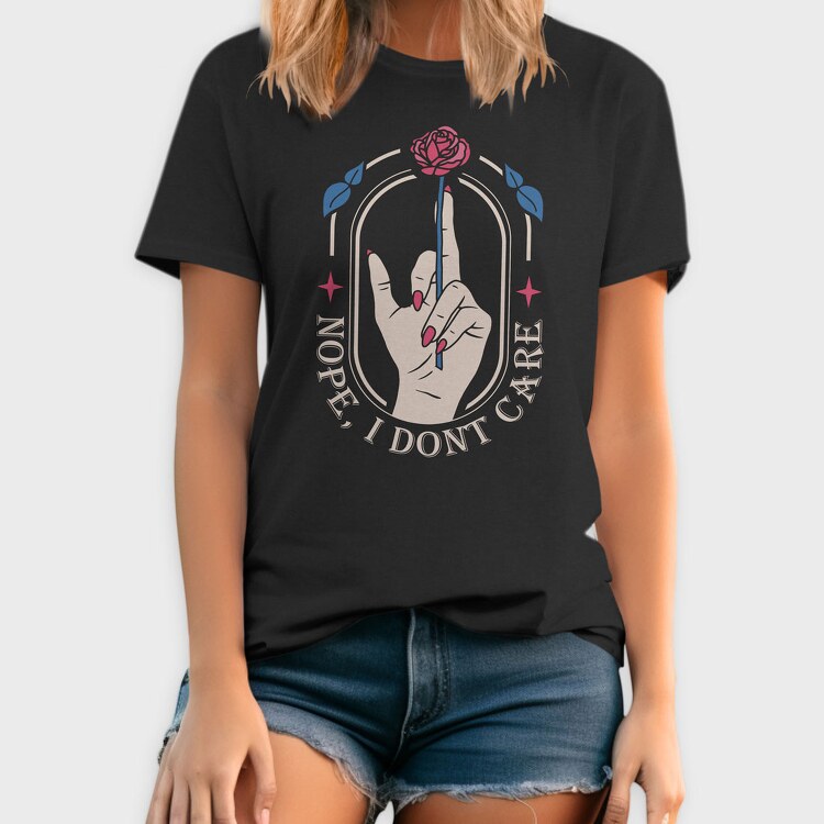 Nope I Dont Care, Tricou Barbati (Unisex)