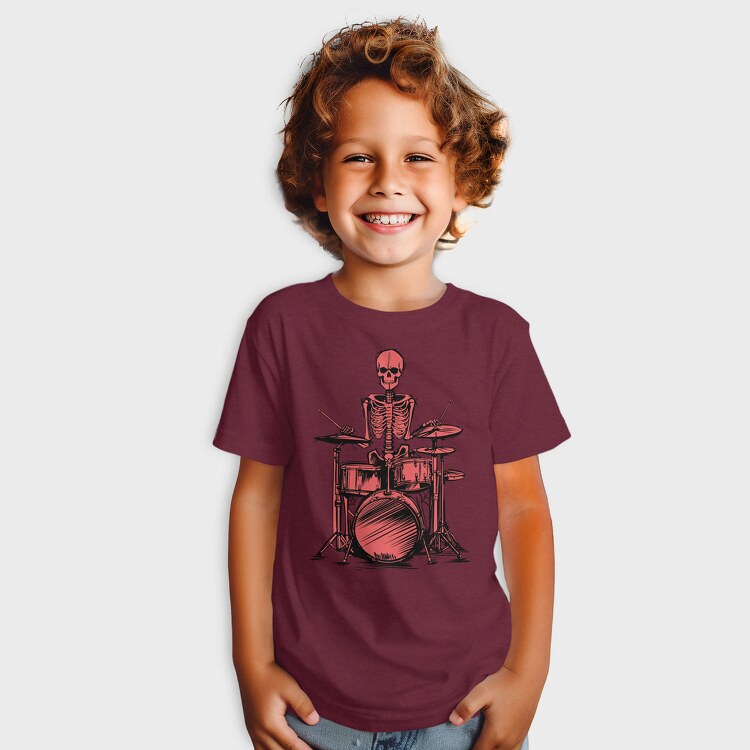 Red Skeleton Drummer, Tricou Copii