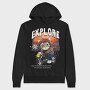 Cat Rider Dreams, Hanorac Oversize Barbati (Unisex)