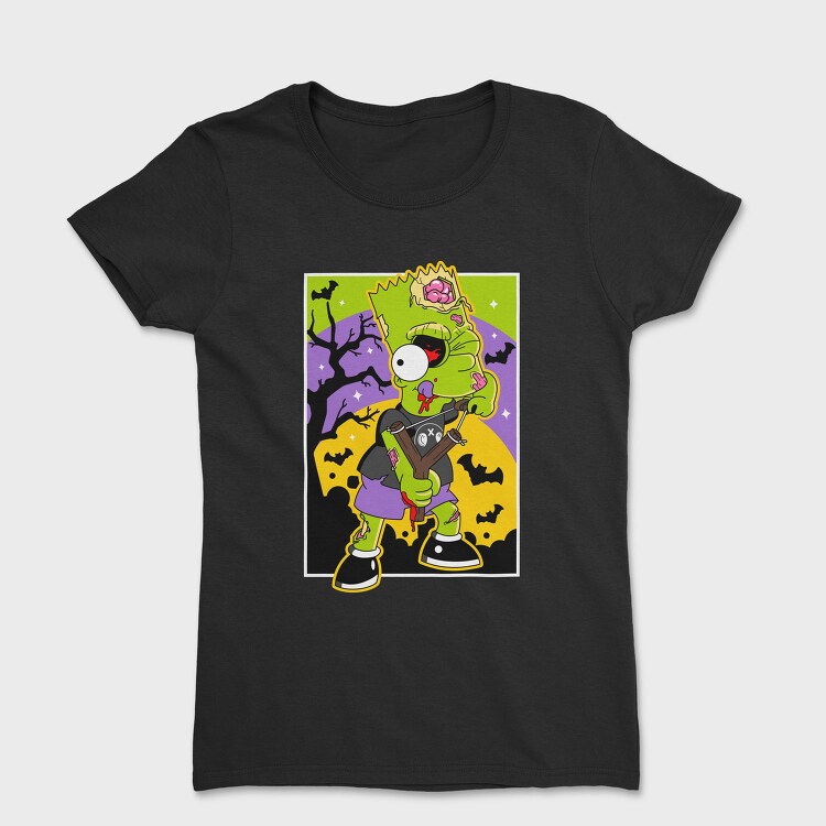 Zombie Bart Halloween, Tricou Femei