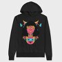 Cyber Pink Horns, Hanorac Oversize Barbati (Unisex)