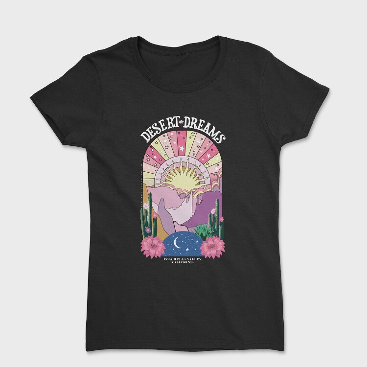 Desert Dreams Floral, Tricou Femei