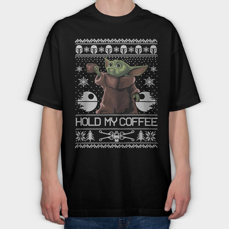Yoda Coffee Sweater, Tricou Oversize Barbati (Unisex)