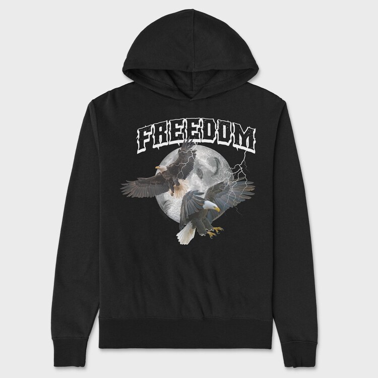Eagle Moon Freedom, Hanorac Oversize Barbati (Unisex)