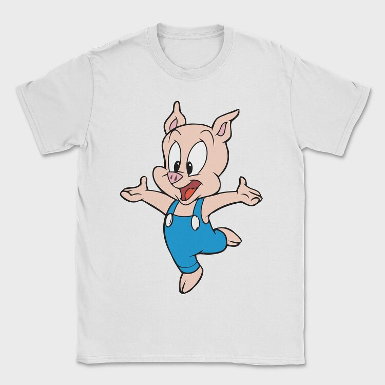 Porky Pig Jump, Tricou Barbati (Unisex)