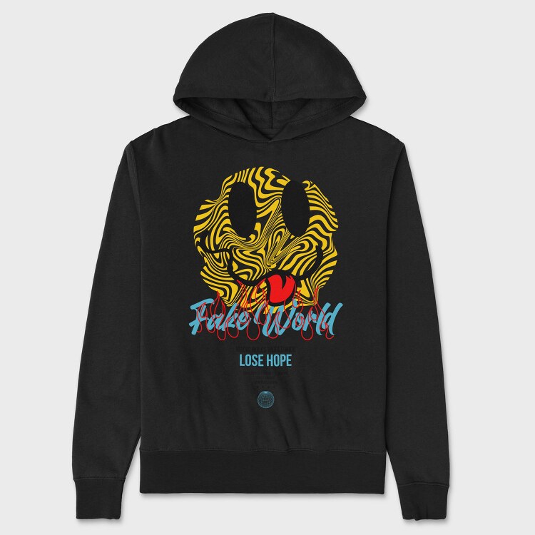 Fake Love World, Hanorac Oversize Barbati (Unisex)
