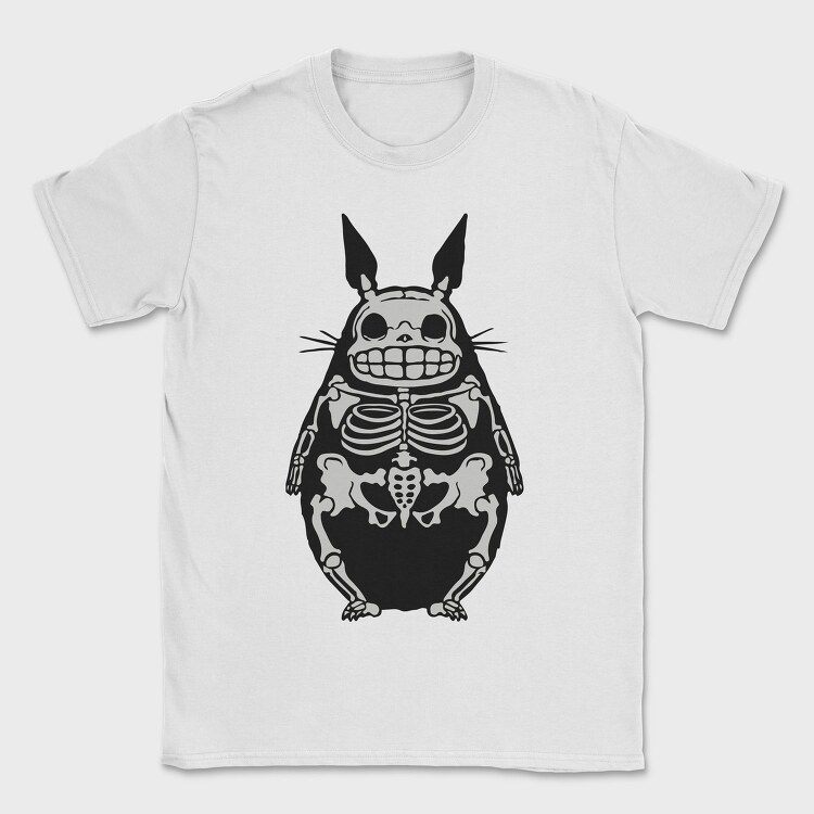 Skeleton Totoro, Tricou Barbati (Unisex)