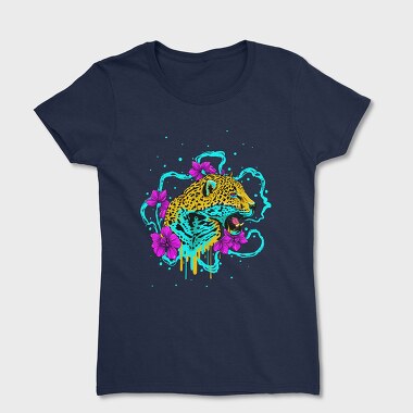 Leopard Flow Floral, Tricou Femei