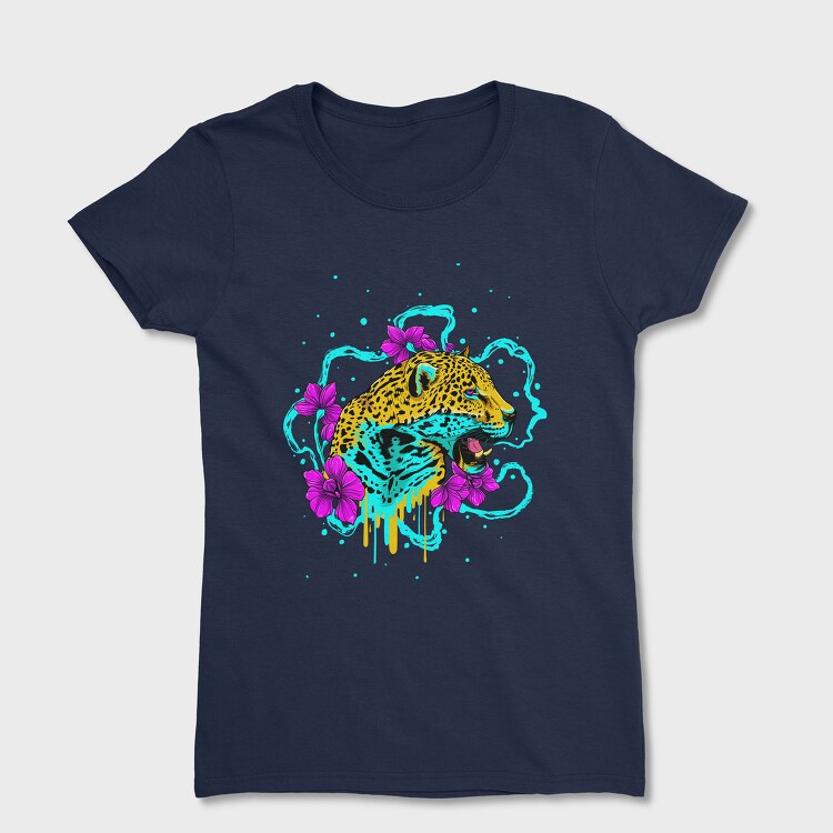 Leopard Flow Floral, Tricou Femei