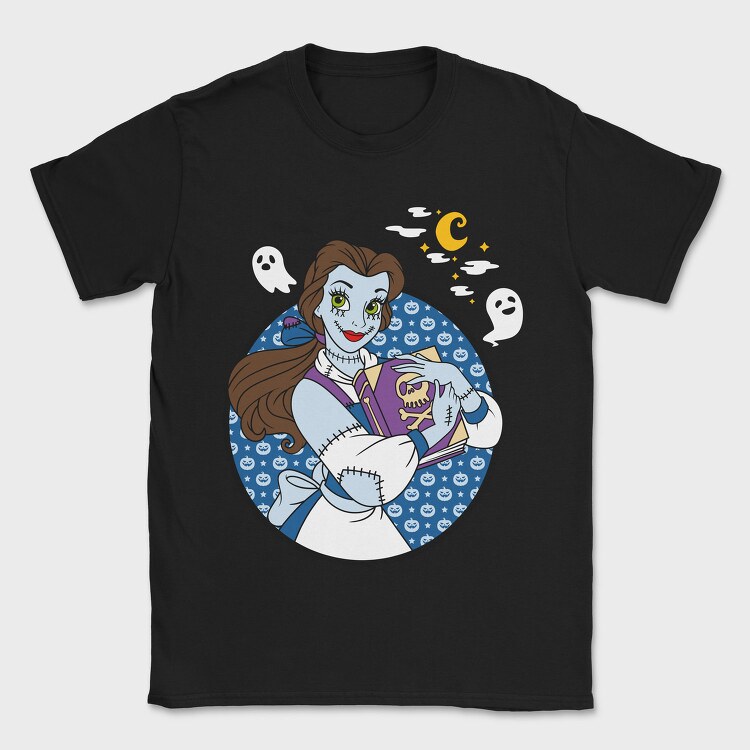 Skeleton Belle Book, Tricou Barbati (Unisex)