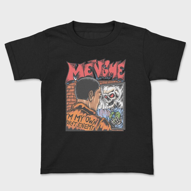 Mens Skull Mirror, Tricou Copii