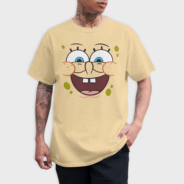 SpongeBob face 10, Tricou Barbati (Unisex)