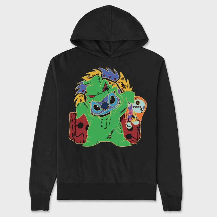 Skeleton Monster Feast, Hanorac Oversize Barbati (Unisex)