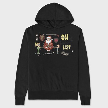 Santas Naughty List, Hanorac Oversize Barbati (Unisex)