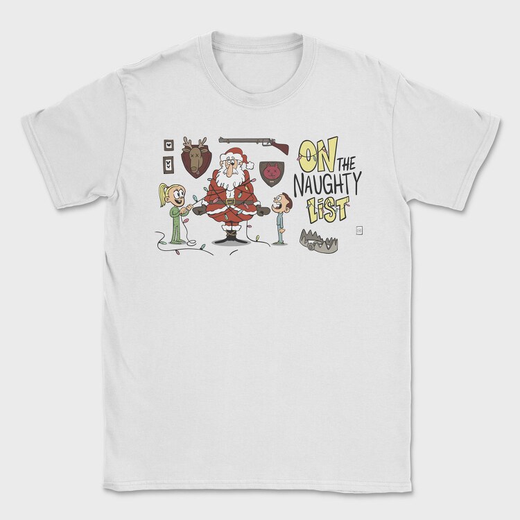 Santas Naughty List, Tricou Barbati (Unisex)