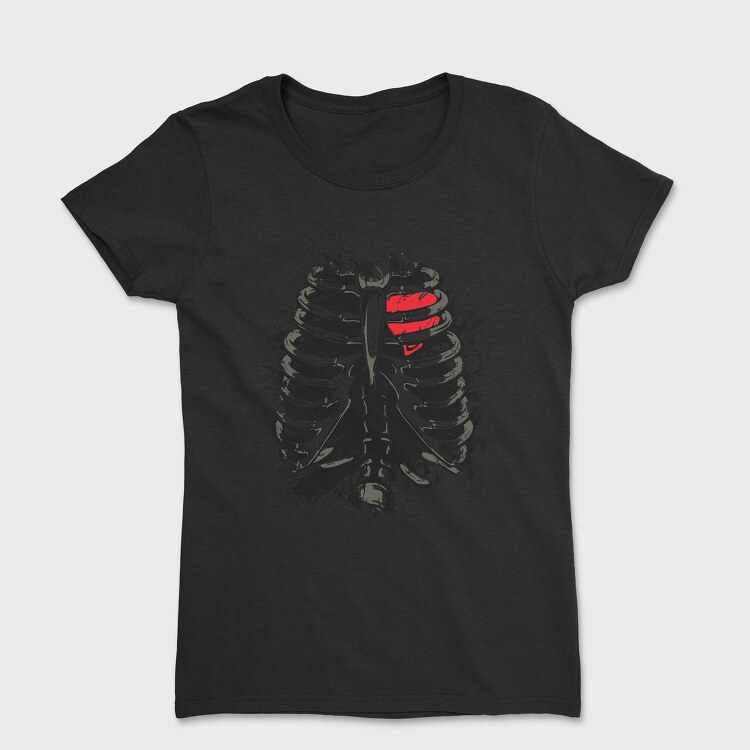 Ribs Heart Tattoo, Tricou Femei
