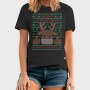 Reindeer Middle Finger Ugly Sweater, Tricou Barbati (Unisex)