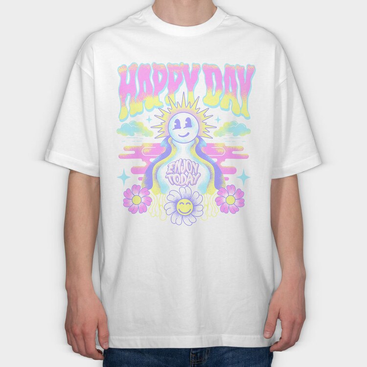 Happy Day Dreamer, Tricou Oversize Barbati (Unisex)