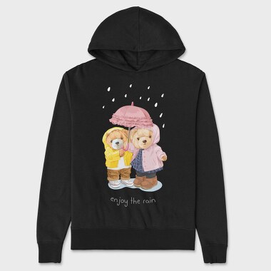 Rainy Day Bears, Hanorac Oversize Barbati (Unisex)