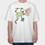Frog Flower Snack, Tricou Oversize Barbati (Unisex)