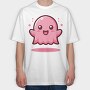 Bubbly Pink Ghost, Tricou Oversize Barbati (Unisex)