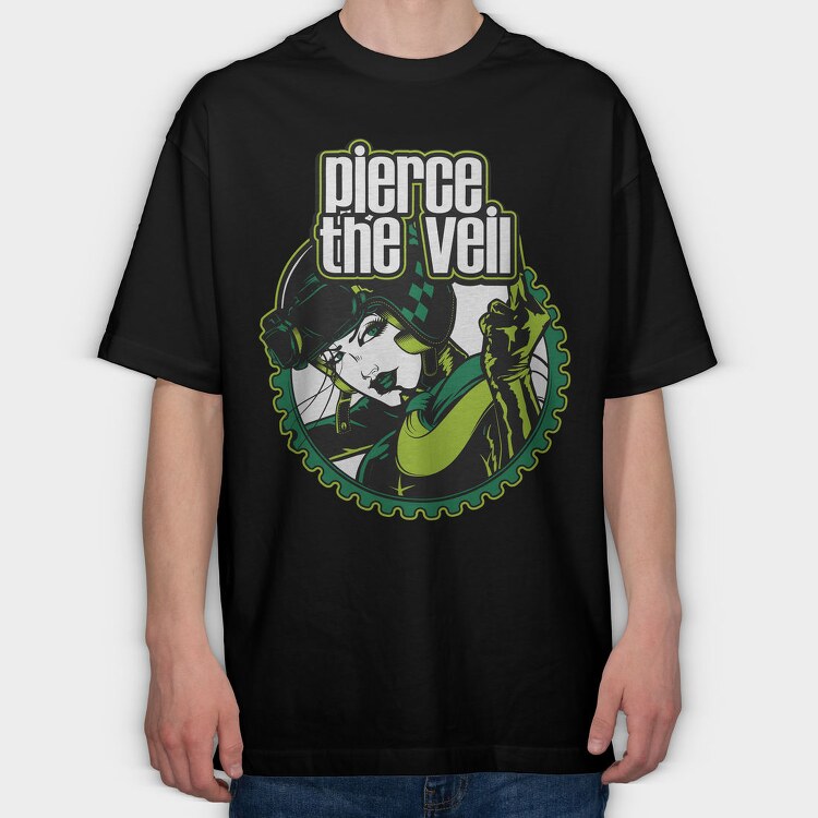 Piercing Veil Mystery, Tricou Oversize Barbati (Unisex)