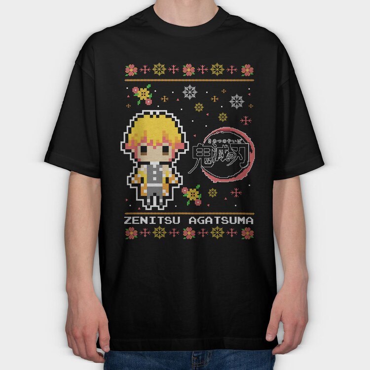 Pixelated Snowflake, Tricou Oversize Barbati (Unisex)