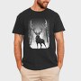 Reindeer Monochochrome Christmas, Tricou Barbati (Unisex)