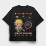 Pixelated Snowflake, Tricou Oversize Barbati (Unisex)