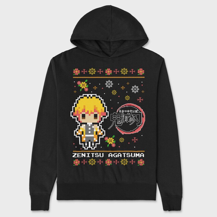 Pixelated Snowflake, Hanorac Oversize Barbati (Unisex)