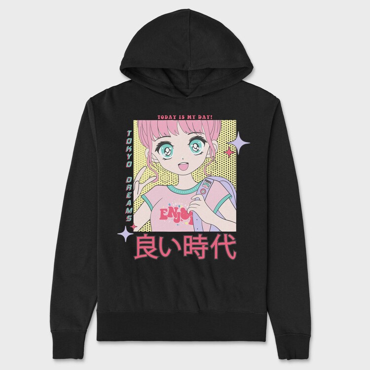 Pink Dreams Day, Hanorac Oversize Barbati (Unisex)
